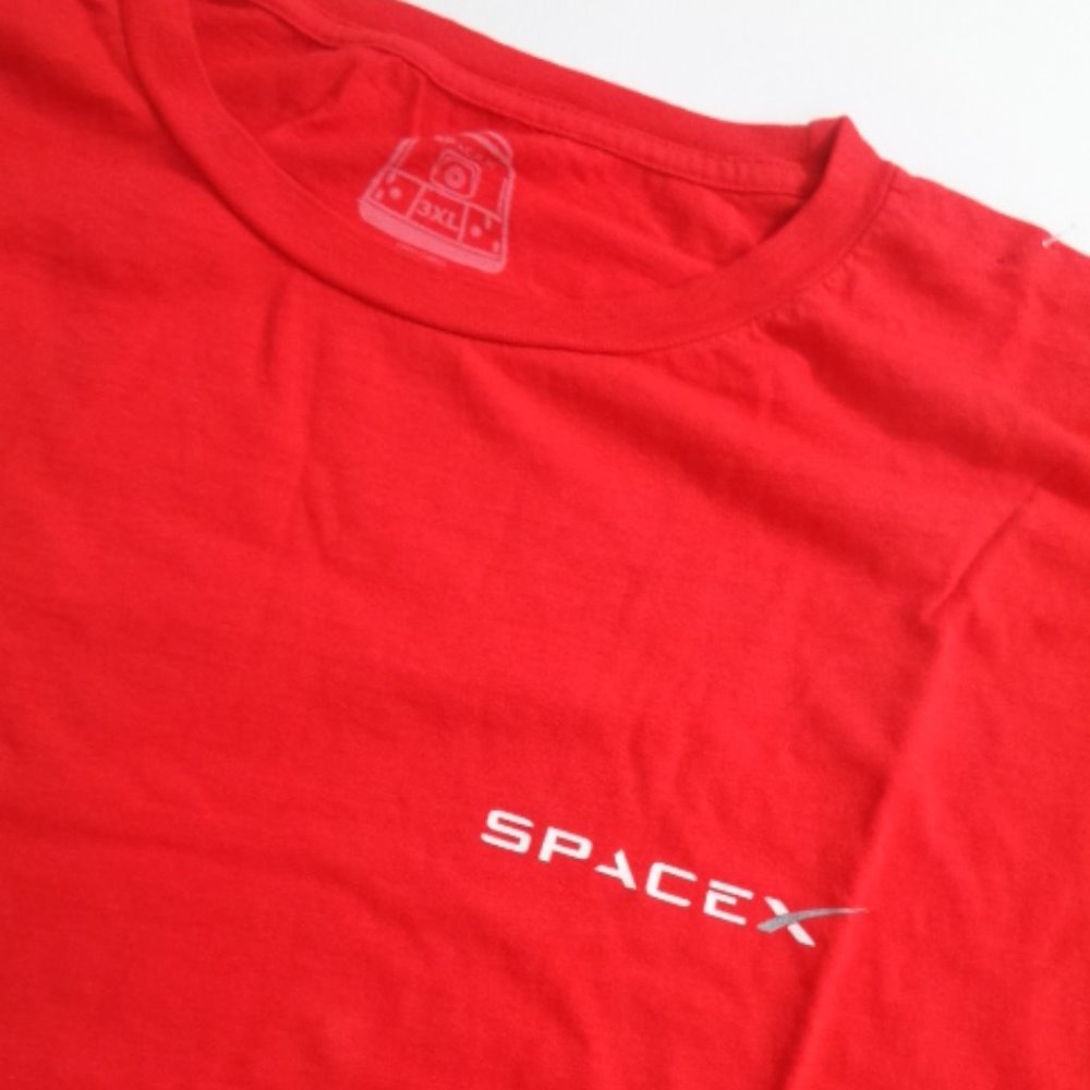New SPACEX Launch Red T Shirt Tee Mens 3XL